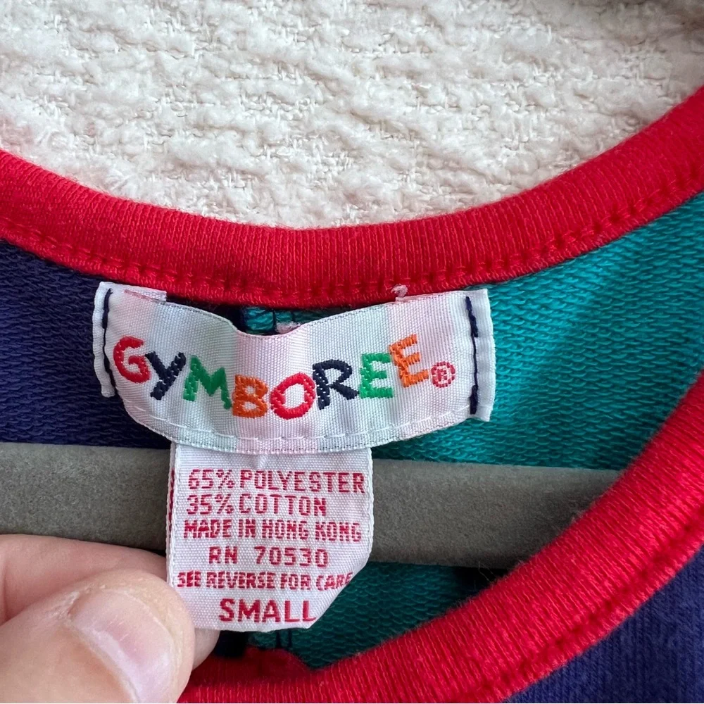 Gymboree Vintage Colorblock 90s Blue One‎ Piece Romper Size 18-24 Months/Small